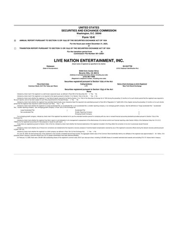 Thumbnail Live Nation
 10-K Annual Report 2025