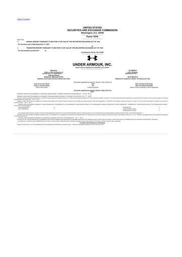 Thumbnail Under Armour
 10-K Annual Report 2021