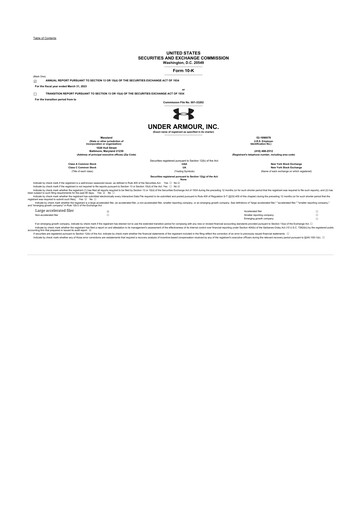 Thumbnail Under Armour
 10-K Annual Report 2023