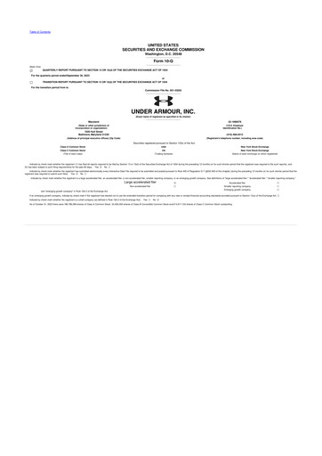 Thumbnail Under Armour
 10-Q Quarterly Report FY2024 