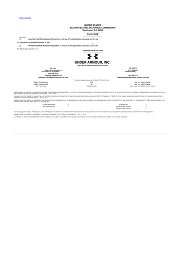 Thumbnail Under Armour
 10-Q Quarterly Report FY2025 