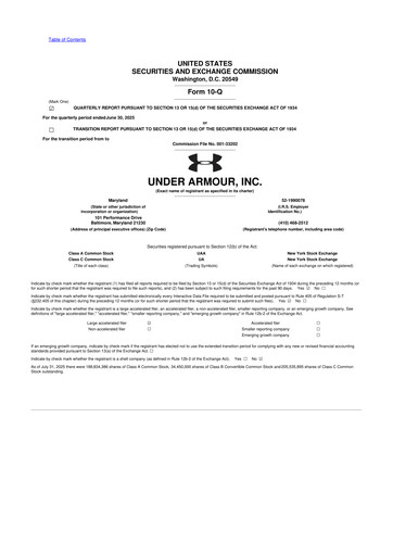 Thumbnail Under Armour
 10-Q Quarterly Report FY2026 