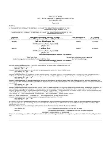 Thumbnail Leidos 10-K Annual Report 