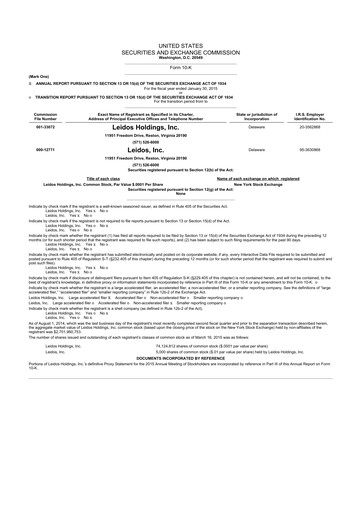 Thumbnail Leidos 10-K Annual Report 