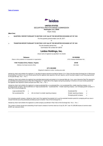 Thumbnail Leidos 10-Q Quarterly Report FY2017 