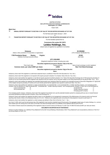 Thumbnail Leidos 10-K Annual Report 2020