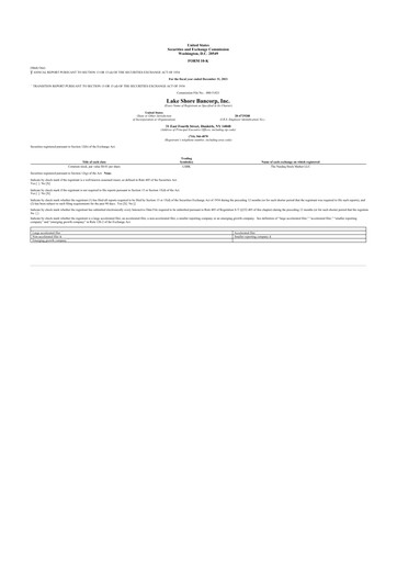 Thumbnail Lake Shore Bancorp 10-K Annual Report 2021