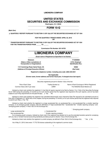 Thumbnail Limoneira
 10-Q Quarterly Report FY 