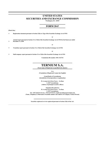 Thumbnail Ternium
 20-F Annual Report 2018