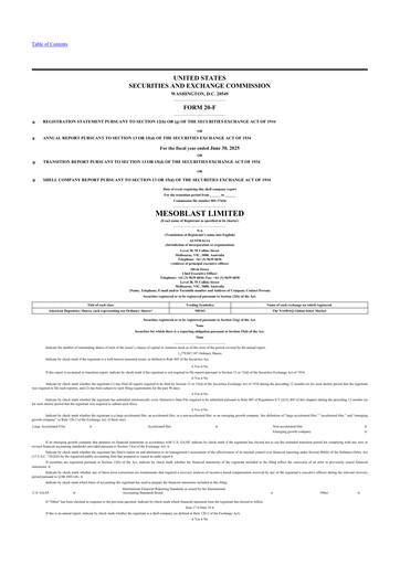 Thumbnail Mesoblast
 20-F Annual Report 2025