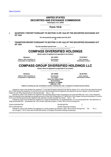 Thumbnail Compass Diversified Holdings 10-Q Quarterly Report FY2014 