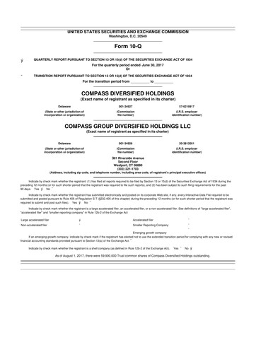 Thumbnail Compass Diversified Holdings 10-Q Quarterly Report FY2017 