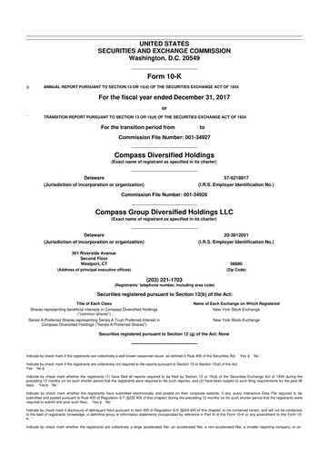 Thumbnail Compass Diversified Holdings 10-K Annual Report 2017