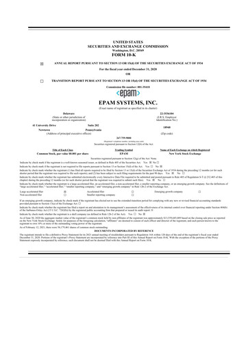 Thumbnail EPAM Systems
 10-K Annual Report 2020