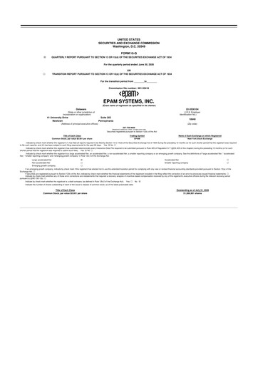 Thumbnail EPAM Systems
 10-Q Quarterly Report FY2026 