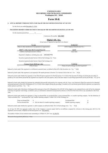 Thumbnail Digital Ally 10-K Annual Report 