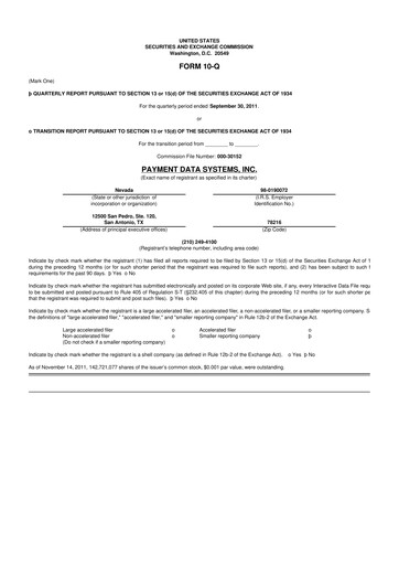 Thumbnail Usio 10-Q Quarterly Report FY2011 