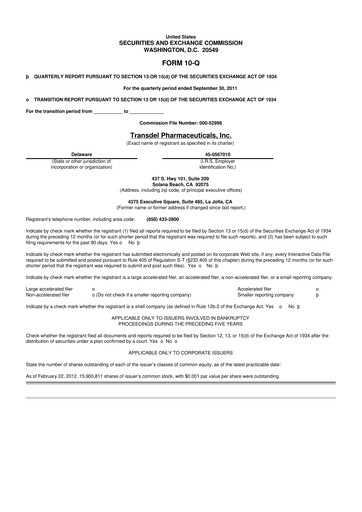Thumbnail Harrow, Inc. 10-Q Quarterly Report FY2011 