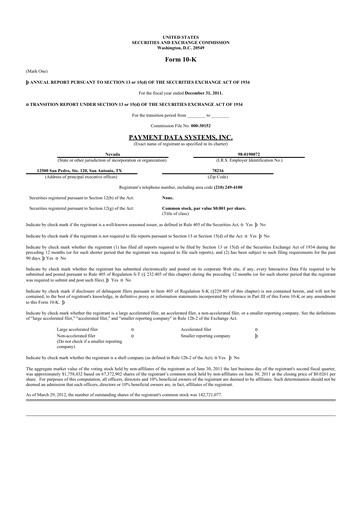 Thumbnail Usio 10-K Annual Report 2011