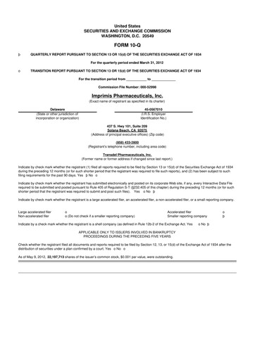 Thumbnail Harrow, Inc. 10-Q Quarterly Report FY2012 