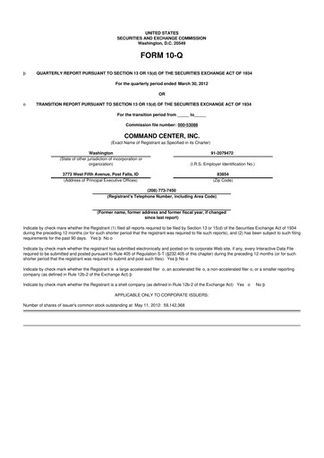 Thumbnail HireQuest 10-Q Quarterly Report FY2012 