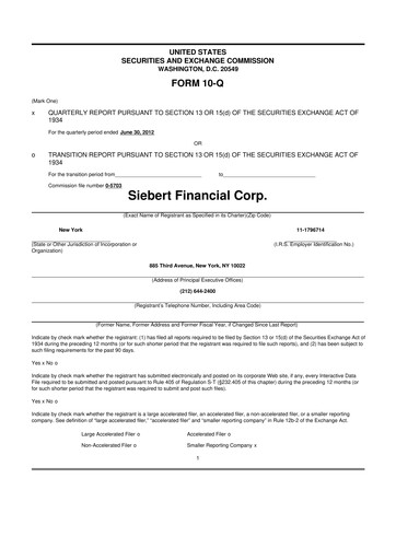 Vorschaubild Siebert Financial 10-Q Quartalsbericht  