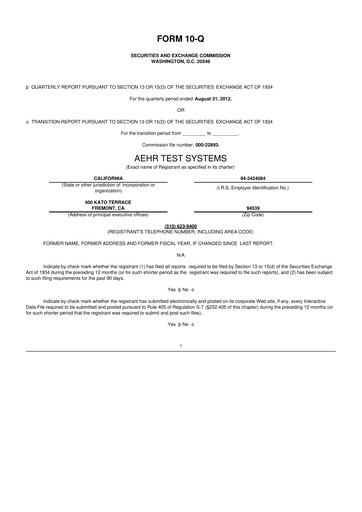 Thumbnail Aehr Test Systems 10-Q Quarterly Report FY2013 