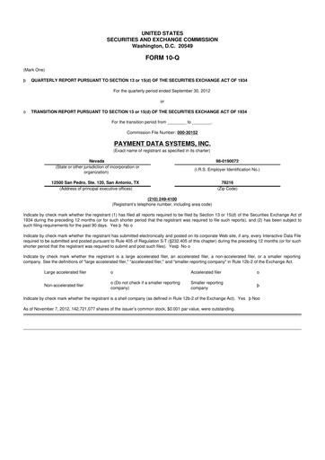 Thumbnail Usio 10-Q Quarterly Report FY2012 