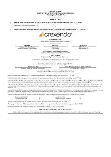 Thumbnail Crexendo 10-K Annual Report 2012