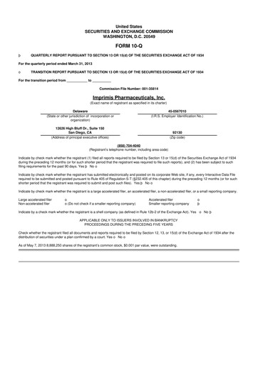 Thumbnail Harrow, Inc. 10-Q Quarterly Report FY2013 