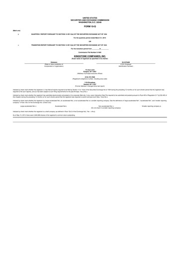 Vorschaubild Kingstone Companies 10-Q Quartalsbericht 2013 