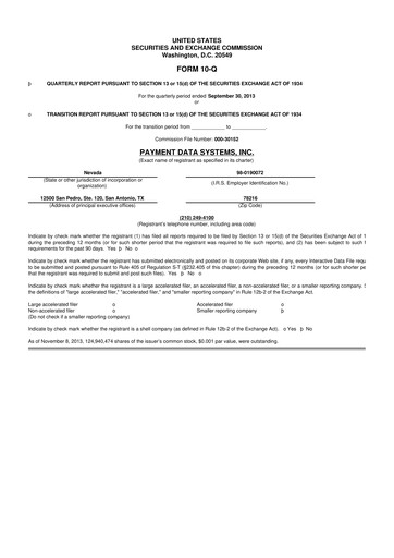 Thumbnail Usio 10-Q Quarterly Report FY2013 