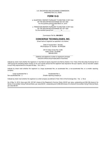 Vorschaubild the Marygold Companies 10-Q Quartalsbericht 2014 