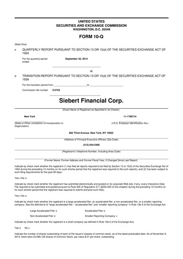 Vorschaubild Siebert Financial 10-Q Quartalsbericht 2014 