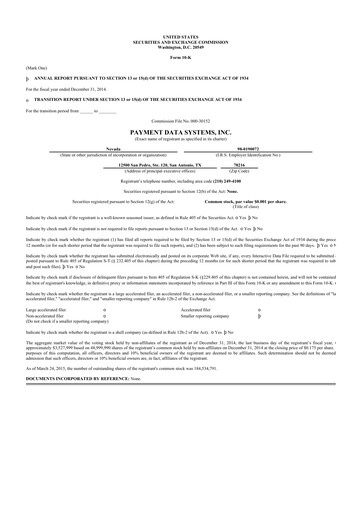 Thumbnail Usio 10-K Annual Report 2014