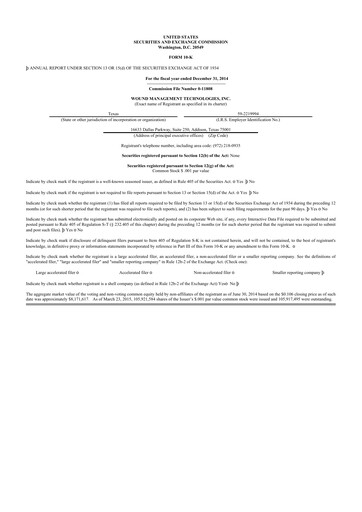 Thumbnail Sanara MedTech 10-K Annual Report 2014