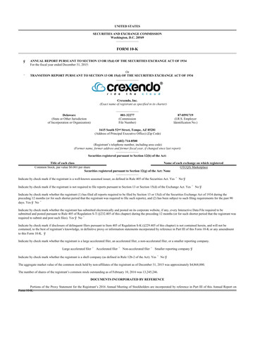 Thumbnail Crexendo 10-K Annual Report 2015