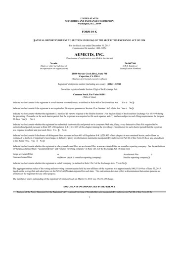 Thumbnail Aemetis 10-K Annual Report 2015