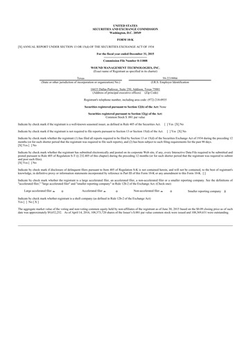 Thumbnail Sanara MedTech 10-K Annual Report 2015