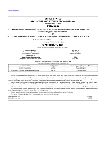Miniature QVC Group 10-Q Rapport trimestriel 2026 