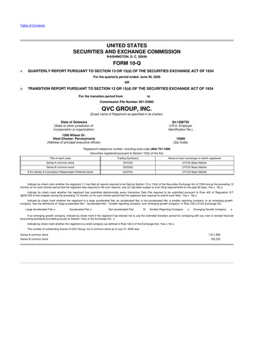 Miniature QVC Group 10-Q Rapport trimestriel 2026 