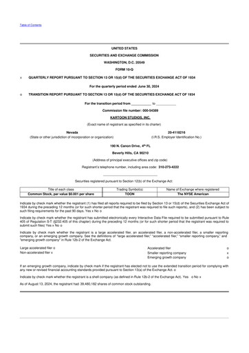 Thumbnail Kartoon Studios 10-Q Quarterly Report FY2024 