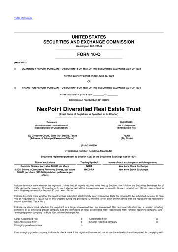 Thumbnail NexPoint Diversified Real Estate Trust 10-Q Quarterly Report FY2024 
