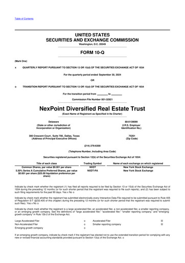 Thumbnail NexPoint Diversified Real Estate Trust 10-Q Quarterly Report FY2024 