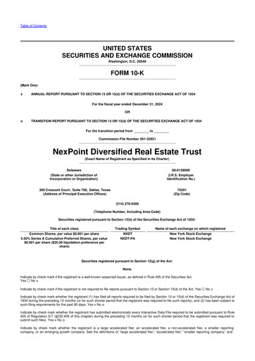 Thumbnail NexPoint Diversified Real Estate Trust 10-K Annual Report 2024