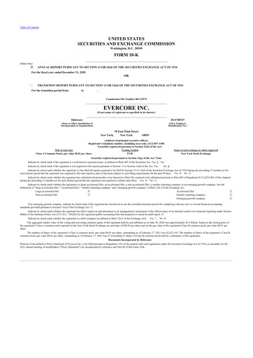 Thumbnail Evercore 10-K Annual Report 2020