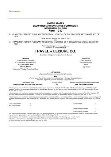 Miniature Travel + Leisure 10-Q Rapport trimestriel 2025 