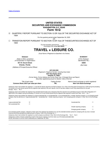 Miniature Travel + Leisure 10-Q Rapport trimestriel 2025 