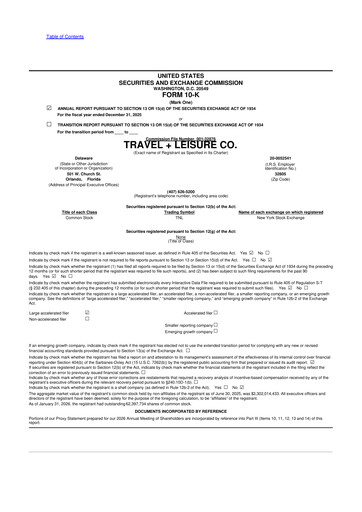 Miniature Travel + Leisure 10-K Rapport annuel 2025
