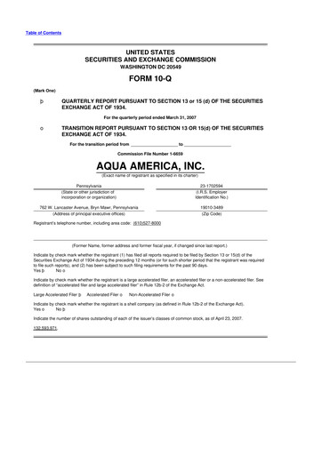 Thumbnail Essential Utilities
 10-Q Quarterly Report FY 